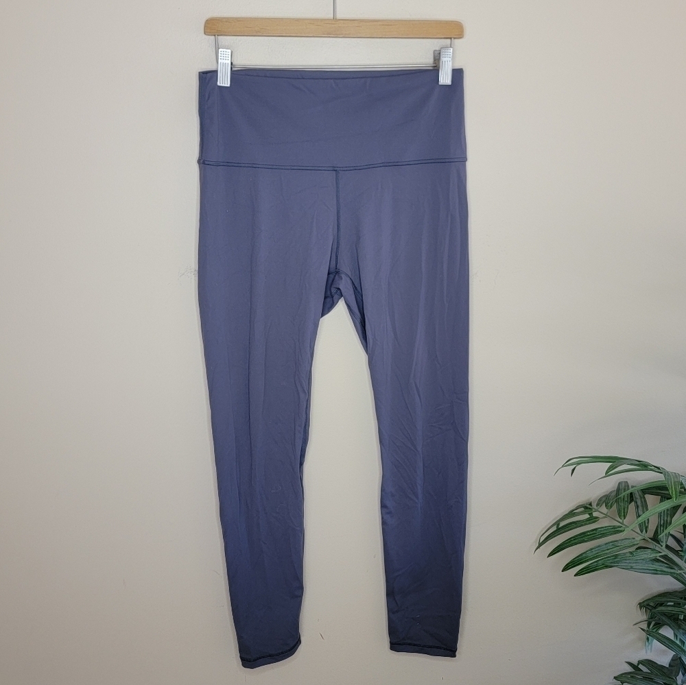 Yelete Active Gray Workout Leggings Size Large Athleisure Workout Gym Lounge